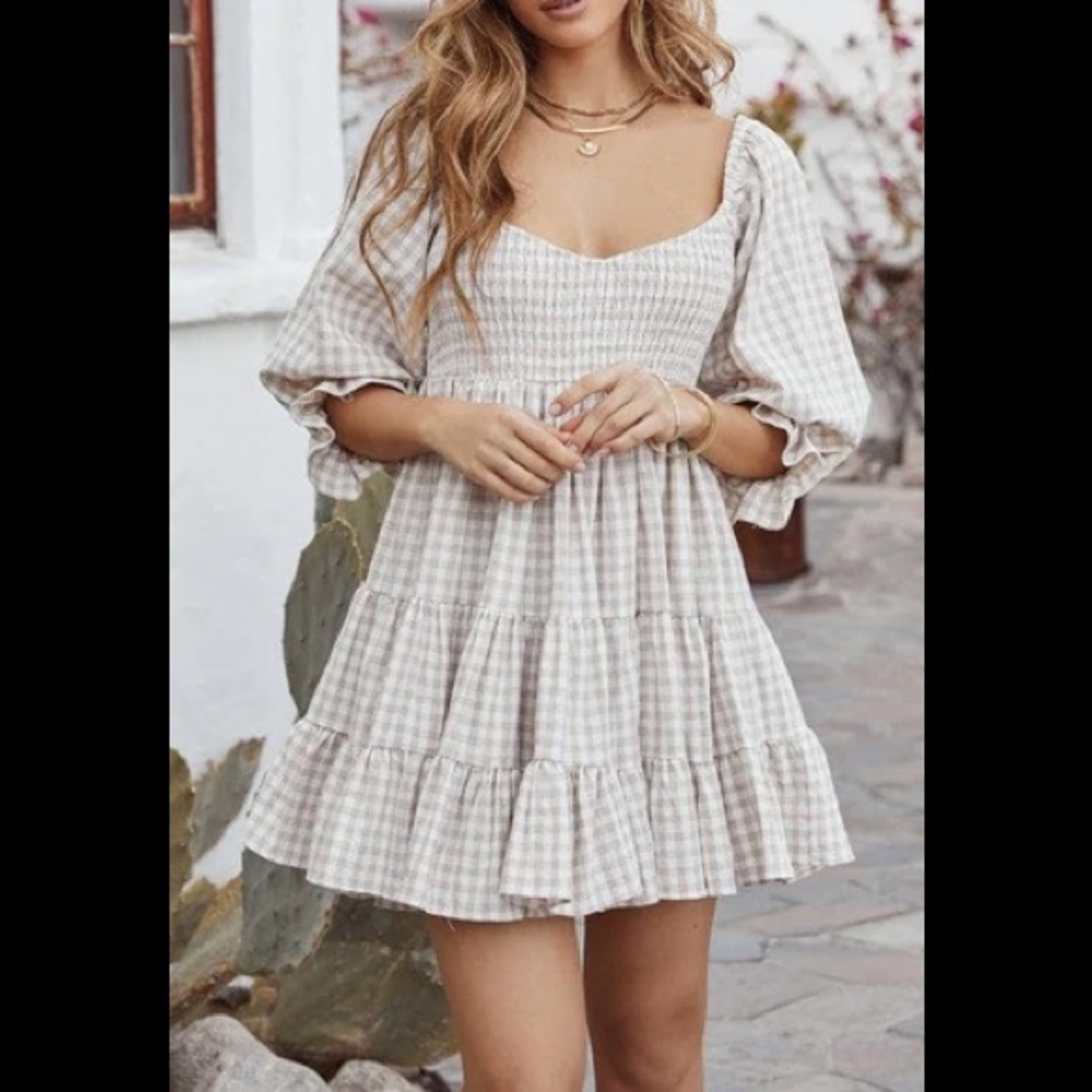 Mable Gingham Dress, Size Small.